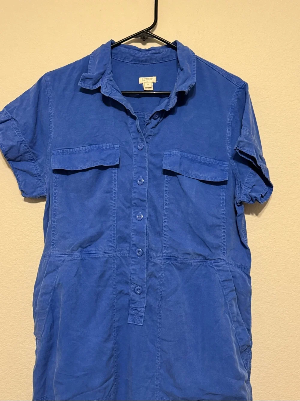 J. Crew Vibrant Blue Button-Up Shirt